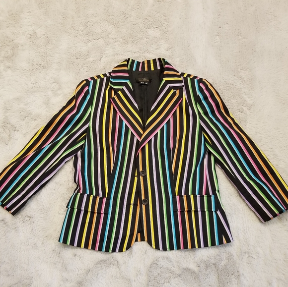 id Jackets & Blazers - Multi-Colored Striped Blazer